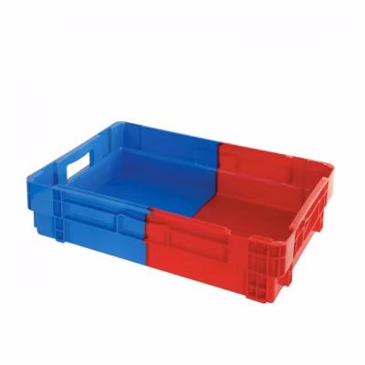 Bac plein empilable emboîtable 600×400 25 L bleu rouge