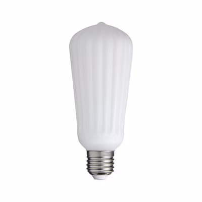 Ampoule Filament LED déco verre opaque Edison, culot E27, 1055 Lumens, conso. 10W (equivalence 75W), Blanc chaud