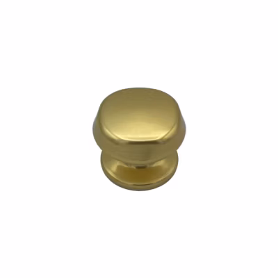 Bouton tirant de porte fixe D70 mm en aluminium Or poli – breveté – lot de 6 boutons