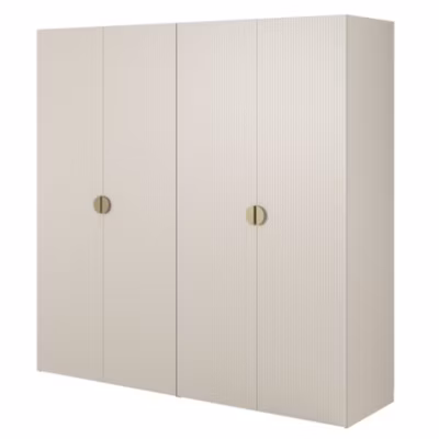 Armoire 4 portes avec tringle et tiroirs 200 cm FRAME grege