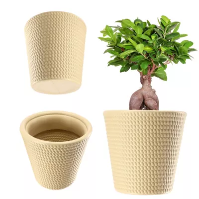 KADAX Pot de Fleur Cache-Fleur Beige 30 cm