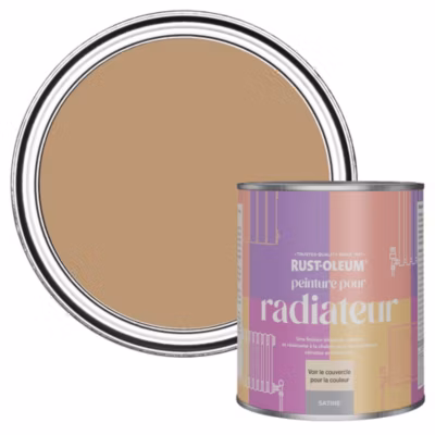 Peinture Marron Résistante à la chaleur pour Radiateur, Finition Satinée – RUST-OLEUM – Argile 750ml