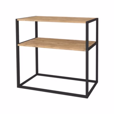 Venprodin – Console en métal avec présentoir moderne 90x90x34 Safir