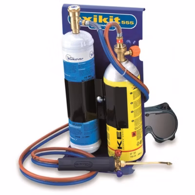 Chalumeau BI Gaz 110 Bar Oxygène/ Propane Avec 2 pointes Kit complet OXYKIT 555K KEMPER
