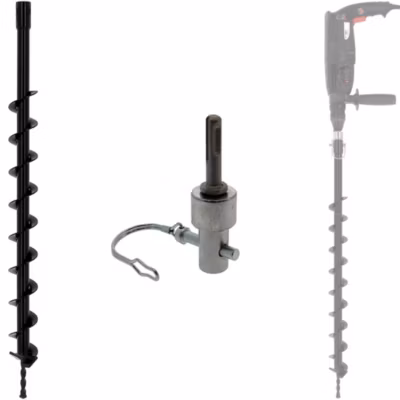 Mèche de tarière 60 mm avec adaptateur pour perceuse et perforateur SDS-plus – GT MARKET