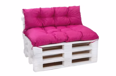 Set Coussins pour palettes 120×50 Assise-Dossier 120x40cm Coussins Rosa pour canapé de jardin en palettes