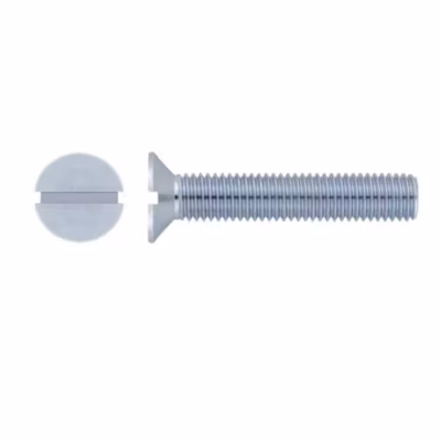 500 Vis Métaux Tête Fraisée Fendue 3 x 16 mm – DIN 963 – Zingué blanc – D-Work