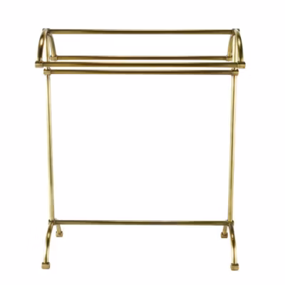 Porte serviette 4 barres en laiton doré