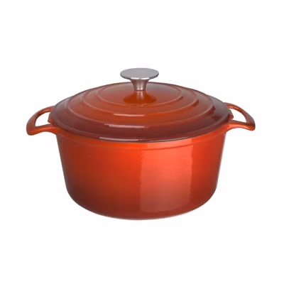 Grande cocotte ronde rouge en fonte Vogue 4 L