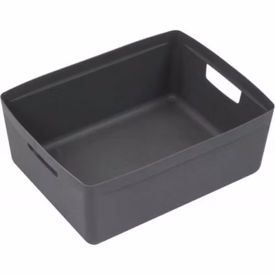 Bac de rangement avec poignées 20 litres – Gris Foncé