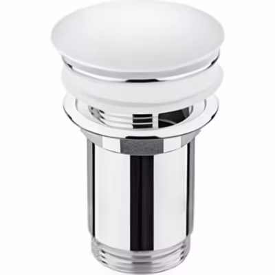 Vidage clic-clac universel SANINDUSA pour lavabo chrome bouchon grand diamètre