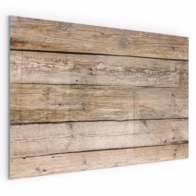 Plaque de Sol de Cheminée Wallfluent 60×40 cm Texture des planches de bois Plaque de Sécurité