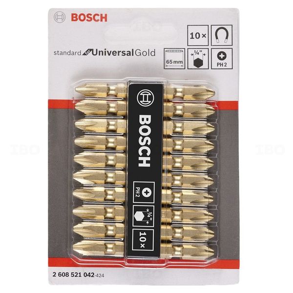10pcs double endes SDB set PH 2 / 65MM Gold 2608521042