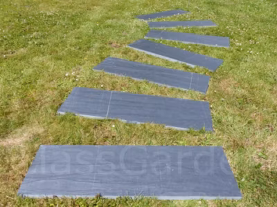 Pas Japonais Ardoise Rect 80×30 – Pack de 12 pièces