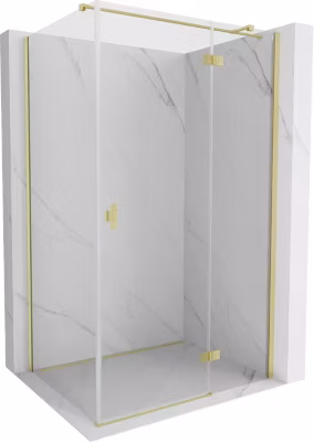 Mexen Mist-H T cabine de douche pivotante droite 90 x 95 cm, transparent, or brossé – 8A5T-090-095-55-00-P
