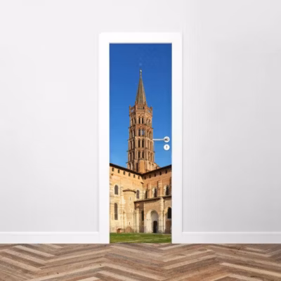 Sticker Porte Basilique Saint-Sernin 204 x 63 cm