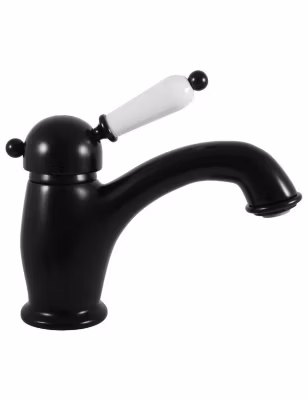 Mitigeur lavabo LABE en laiton noir avec poignée en céramique