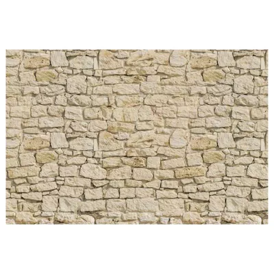 Brise vue imprimé PIERRES BEIGES, H.2 x L.3 m, 100% occultant, Made in France par Scenolia + kit de fixation offert