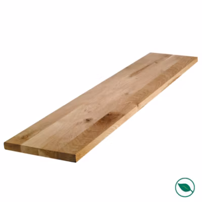 Tablette chêne massif lamellé collé abouté 1200 x 200 x 18 mm