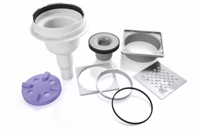 Kit siphon vertical JACKOBOARD Aqua – DN40/50 – débit 0,9l/s – garde d&rsquo;eau 50mm