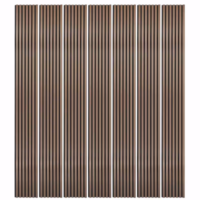 Mur TV – Lot de 7 Panneaux tasseaux bois 250 x 30 x 1,9 cm – rose gold/feutrine noir – 5,25m²
