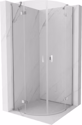 Mexen Mist cabine de douche quart de cercle battante 100 x 100 cm, transparent, chrome – 8A33-100-100-01-00