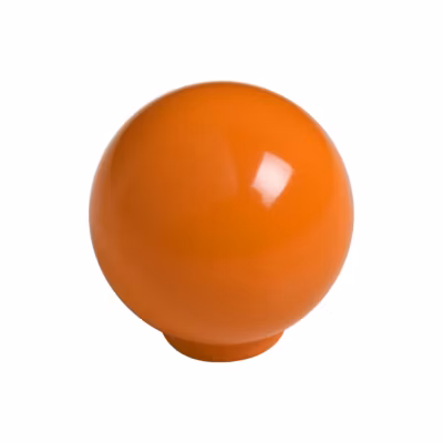 Bouton de meuble boule abs diamètre   24 mm orange brillant lot de 75 piéces