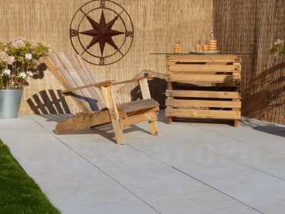 TERRASSE BETON IVOIRE 16 m² – 32 dalles