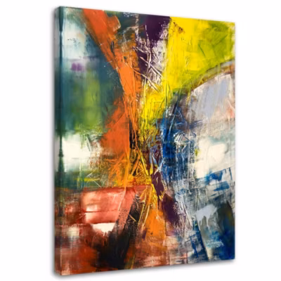 Tableau sur toile, Peintures abstraites colorées 40×60 cm
