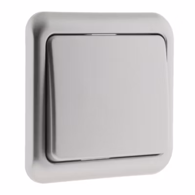 Interrupteur simple Antaria – chrome – Zenitech