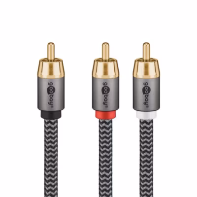 Câble audio 1 RCA mâle – 2 RCA mâles 3 m GOOBAY