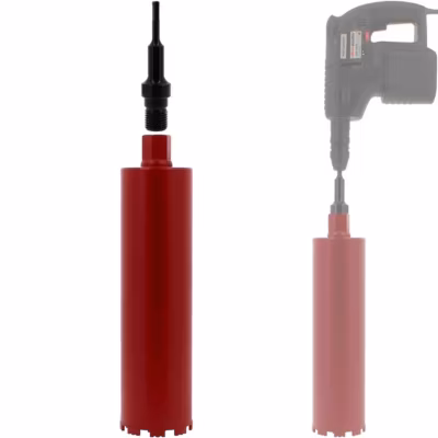 Couronne diamant 114 mm avec adaptateur pour perceuse et perforateur SDS-plus – GT MARKET