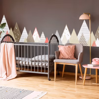 Stickers enfant montagnes scandinaves ervika 80 x 135 cm