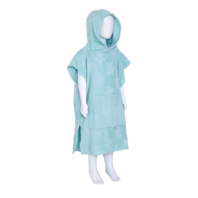 Set Cape et Gant de bain Enfant Orta 92×50 cm Bleu – Atmosphera