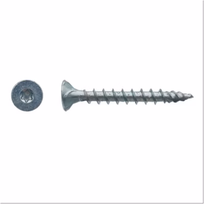 500 Vis Bois FX5 Tête Fraisée Torx F/Total 4.5 x 40 mm – Zingué blanc – D-Work