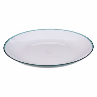 Assiette plate 25cm Collection Pastel bleu petrole