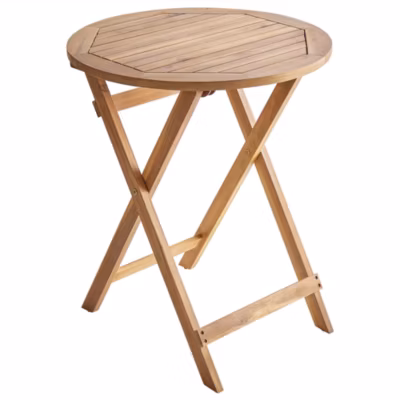 Table bistrot PROSSEDI 60 cm 60 cm Acacia Marron