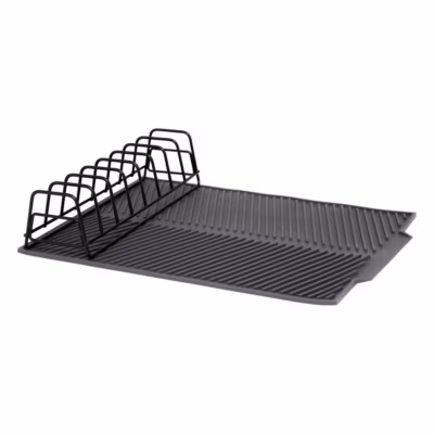 Tapis de vaisselle avec rack amovible 43x33cm – Gris- 5five