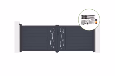 Portail battant 3,5m LIFE H.120cm alu + motorisation TANKER B700
