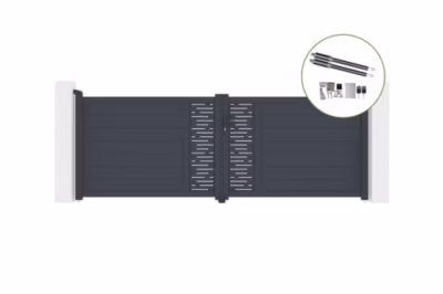 Portail battant 3,5m ARLBERG H.120cm alu + motorisation RANGER B150