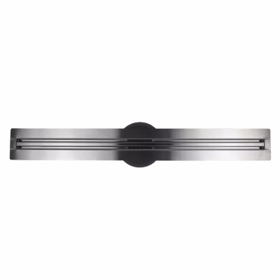 Caniveau de douche en Acier inox avec Siphon évacuation, Drain de cabine de douche avec Filtre anti-odeurs, Chrome, FlexM03, 60cm
