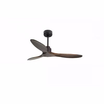 Tenerife de KlassFan – Super destratificateur et ventilateur DC 132 cm Gris basalte pales bois sombre sans Lumière  25 à 40 m²