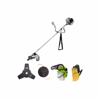 Débroussailleuse thermique 43Cm3 + Casque de sécurité anti-bruit + Gants de protection VITO