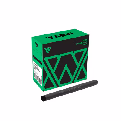 Boite De 12m De Gaine Thermorétractable Diamètre 6/3mm,0 – Noir – Restreint 2:1 – Paroi Fine – Arvi Tpac-6.0-pt