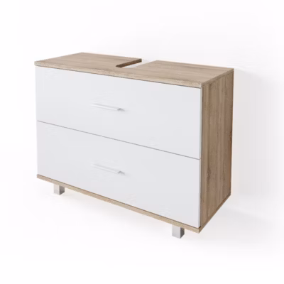 Vicco Meuble sous vasque simple Blanc/Sonoma 80×60.8cm