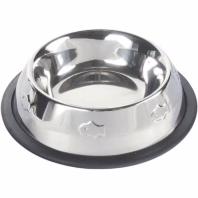 Gamelle en acier inox motif poisson D 15 cm 0.2 Litres  pour chat