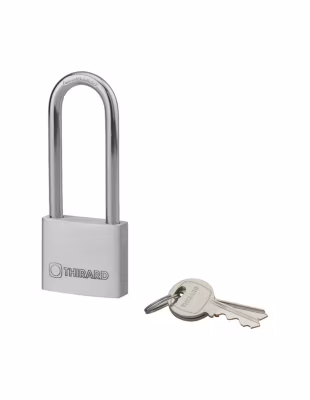 Cadenas à clé Maxium , intérieur, aluminium, anse demi haute, 40mm, 2 clés – THIRARD