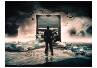 Papier peint intissé panoramique personnes a walk in the clouds 250×193 cm