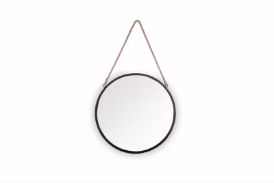 Taira – Miroir – Noir/Naturel – 20×20 cm