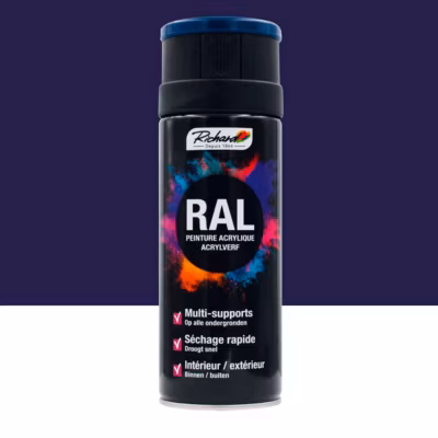 Aérosol professionnelle RAL multi-supports Richard 5022 Bleu Nuit